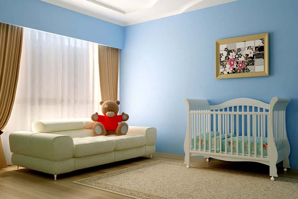 Baby Room with Blue Colors